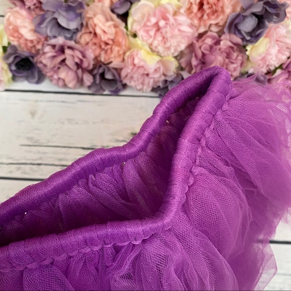 Newborn Baby Purple Tutu and Headband Photography Prop - Picture 7 of 8
